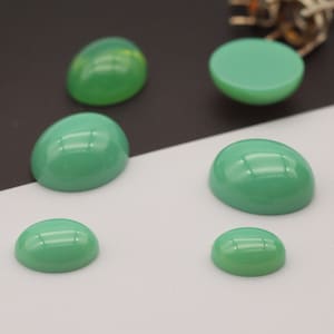 Chrysopras Cabochon Nano Kristall Lose Stein Hitze Beständig Nano Chrysopras Runde Oval Form Cabs