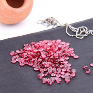 2.0-3.0mm Rhodolite Garnet Nano Crystal Gems Heat Resistant Synthetic Garnet Nano Stone Round Cut