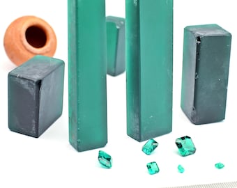 Roher Smaragd-Blau-Nanokristall-hitzebeständiger Facettierungs-Grade-rauer Stein #EGD Schnittgröße 2-15 mm