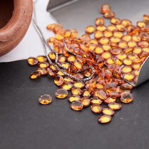 Oval Citrine Madeira Nano Crystal Heat Resistant Synthetic Citrine Lab Stones 2x3mm-10x12mm (#CD4)