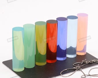 Lange Zylinder für Anhänger Nano Kristall künstliche hitzebeständige synthetische Edelsteine Mix Lot # 2