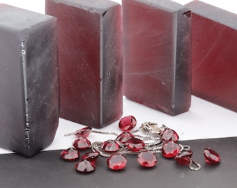 Garnet Raw Red Purple Dark Nano Crystal Heat Resistant Artificial Lab Gemstone Rough (Cut-Size-1mm-Up)