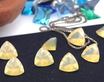 Trillion Opal Honig Nano Kristall Hitze Beständiger Synthetischer Goldener Gelber Stein 3/4/5/6 mm