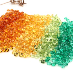 1.5-5.0mm LOT Heat Resistant Emerald, Peridot, Citrine Nano Gems Crystal Heat Resistant Loose Stones Round Cut