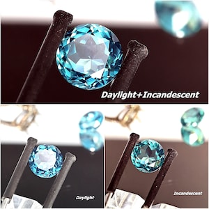 4.0-15.0mm Alexandrite Color Change Nano Crystal Heat Resistant Loose Gemstone Round Cut Nano Glass Ceramic (Gr/B2)
