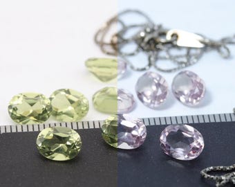 Runde und Oval Olivgrün bis Lila Nanokristall Synthetische Alexandrit Imitation Lab Edelstein OG / Pp