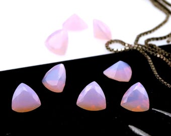 Billionen milchig rosa Opal Nano Kristall Hitze Beständiger Synthetischer Opal Lab Loser Stein 3 mm-6 mm