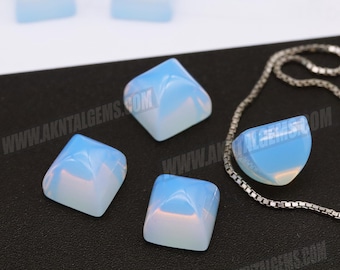 Quadrat Pyramide Opal Blau Nano Kristall Cabochon Hitze Beständiger Synthetischer Opal