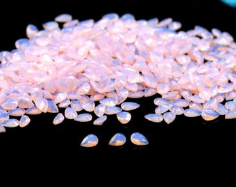 Opal Pear Milky Pink Nano Crystal Heat Resistant  Lab Quality Gemstones 2x3mm-3x4mm