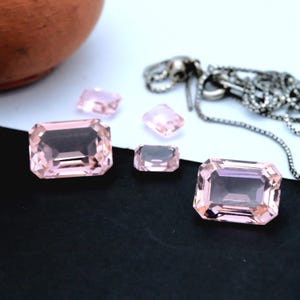 Octagon Peach Morganite Nano Gems Heat Resistant Artificial Lab Morganite Loose Gemstone