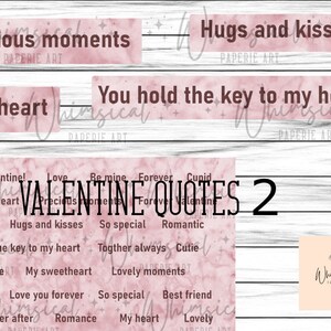 Valentine Quotes Printable, Valentine Journal Printables, Journal Words, Digital Download, Word Collage Sheet, Instant Download