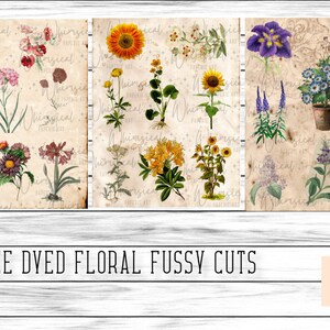 Kieskeurige snijbloemen, florale kieskeurige snitten, Junk Journal Efemere digitale download, Floral Junk Journal, afdrukbaar tijdschrift kortstondige, ambachtelijke levering