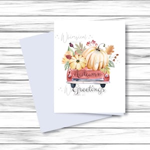 Carte de voeux automne, carte de voeux automne heureux pour femme, téléchargement de carte automne, carte de voeux automne imprimable, carte automne numérique, carte pour ami