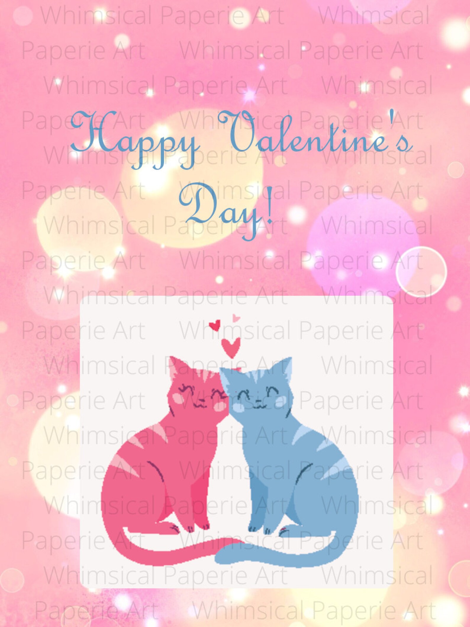 Kids Printable Valentines Cat Valentine Card Penguin Card - Etsy