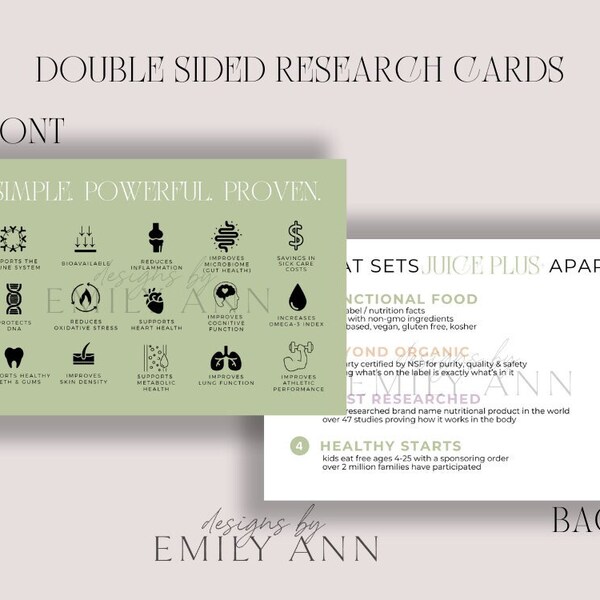 PRESALE | Research Cards Double Sided | 20 PACK