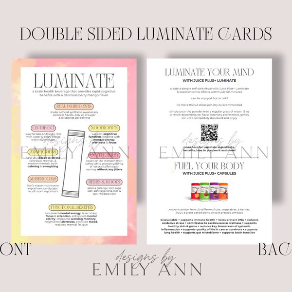 PRESALE | Luminate Cards Double Sided | 20 PACK