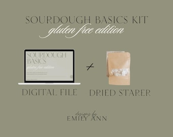 GLUTEN FREE Sourdough Basics Kit | Gluten Free Sourdough Starter & Digital Sourdough Guide | Step by Step Instructions