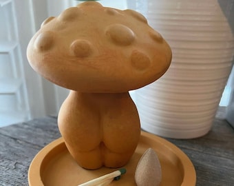 Concrete Mushroom Decor - Mushroom Hottie - Mushroom - Mushroom Decor - Woman’s Body - Cement Decor - Gifts for Her - Body