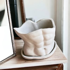 Make Up Brush Jar - Pencil Holder - Vase - Concrete Jar - Concrete Dish - Desktop Storage - Men’s Body