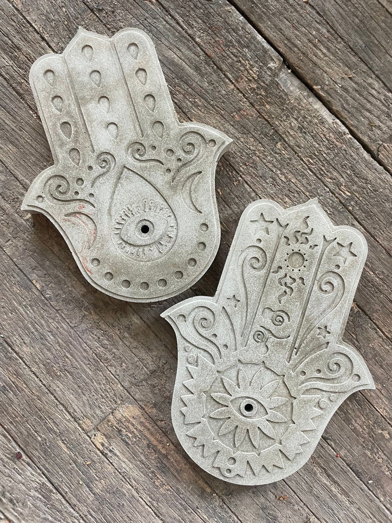 Incense Holder I Hamsa Hand L Incense Burner I Concrete Etsy