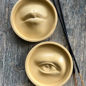 Incense Holder / Incense Burner / Concrete Incense Holder / Lips / Cement / Incense Stick Holder / Eyeball