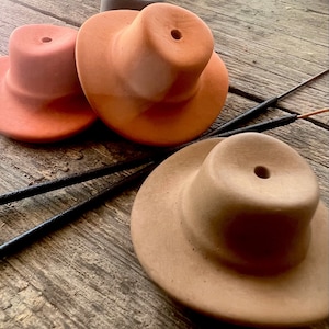 Rökelsehållare i betong för cowboyhatt / Kustnära cowgirldekor / Westerndekor i cement