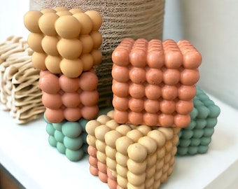 Concrete Bubble Bookend: Minimalist Desk Decor, Paperweight