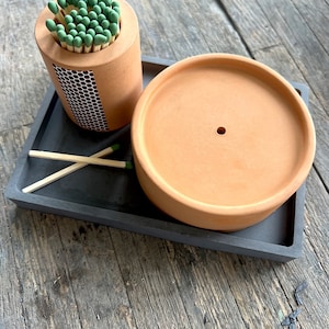 Concrete Incense Bowl - Incense Holder - Smudge Stick Burner - Cement Decor - Minimalist - Gifts for Her - Mid Century Modern
