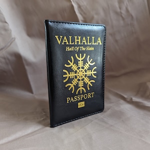 Capa protetora para passaporte - Viking Valhalla Ragnar Odin Thor