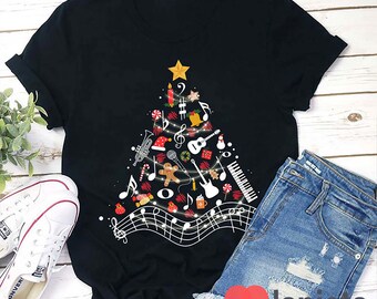 Musical Christmas Tree Teacher T-Shirt, Musical Shirt, Christmas Shirt, Teacher Shirt, Kindergarten Shirt, Teacher's Day Gift