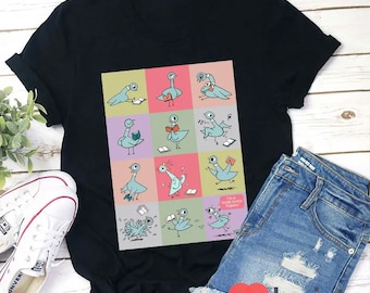 I'm A Book Lover Pigeon Teacher T-Shirt, Book Shirt, Pigeon Shirt, Kindergarten Shirt, Teacher Shirt, Gift For Teacher