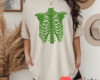 Camiseta esqueleto verde, camisa Spinal Tap, camisa esqueleto, camisa de Halloween, camisa vintage