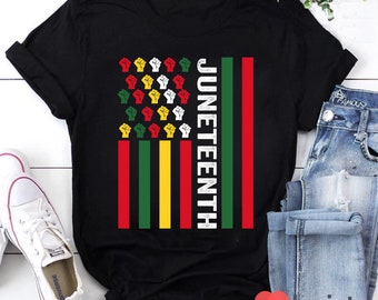 Juneteenth Black History Flag African American Since 1865 T-Shirt, Juneteenth Shirt, Freeish Since 1865 Shirt
