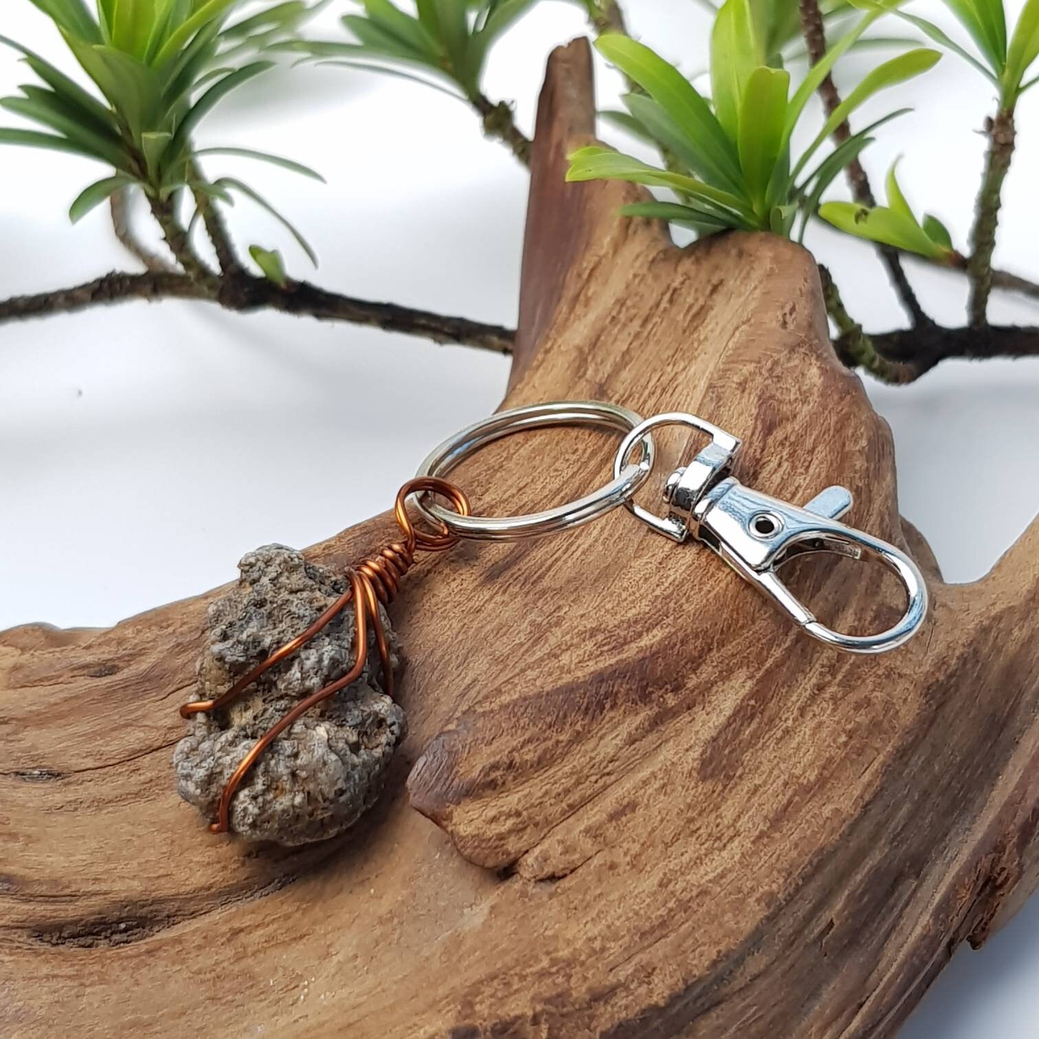 Raw Sapphire Keychain Etsy
