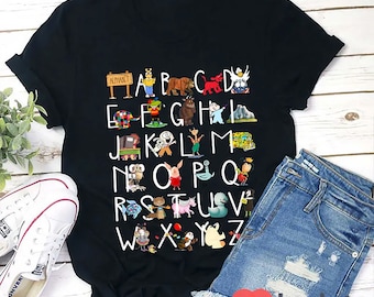 26 Alphabet Animals Teacher T-Shirt, Alphabet Shirt, Kindergarten Shirt, Teacher Shirt, Gift For Teacher