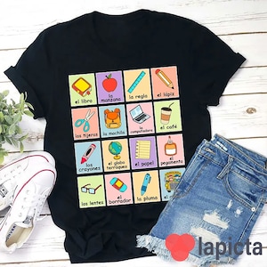 Lista de correspondencia de imágenes en español Camiseta de maestro, Camisa de vida de maestro, Camisa de jardín de infantes, Camisa de maestro, Regalo para maestro
