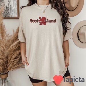 Vintage Scottish Lion T-Shirt, Scotland Crest Flag Graphic Shirt, Scotland Shirt