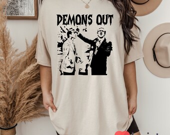 Occult Funny Dark Humor Unique Horror Movie T-Shirt, Demons Out Shirt, Weird Shirt