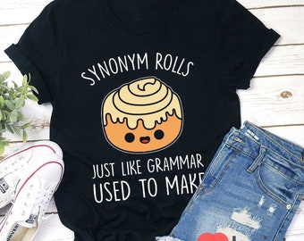 Synoniem rolt net zoals grammatica gebruikt om leraar T-shirt te maken, leraar leven shirt, kleuterschool shirt, leraar shirt, cadeau voor leraar