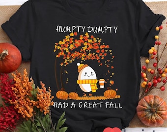 Maglietta per insegnante "Humpty Happy Autumn Happy Fall", maglietta Humpty Dumpty, maglietta divertente di Halloween, maglietta per insegnante, regalo per insegnante