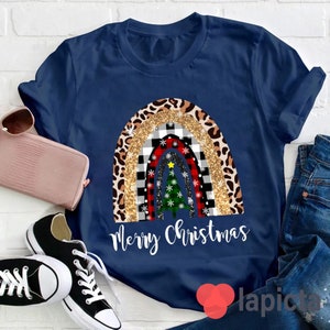 Merry Christmas A Christmas Tree In The Snow Teacher T-Shirt, Christmas Shirt, Kindergarten Shirt, Teacher Shirt, Gift For Teacher
