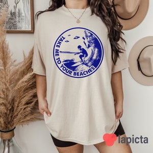 Surfing Alien T-Shirt, Cool Surf Shirt, Vintage Retro UFO Surfer Shirt, Alien Shirt, Alien Gifts