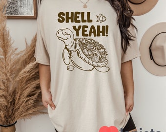 T-shirt vintage Shell Yeah, chemise de tortue drôle, chemise d’animal drôle, chemise d’amoureux des animaux