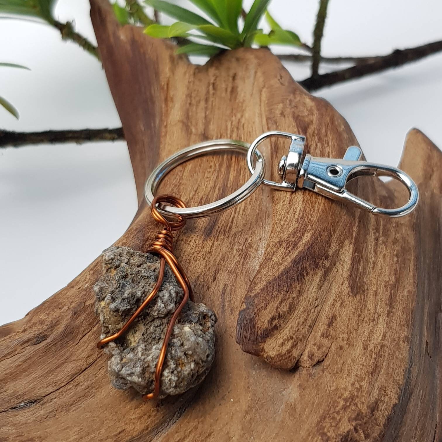 Raw Sapphire Keychain Etsy