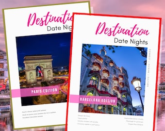 European sojourn, Date nights to Paris and Barcelona, Travel gift, Date night ideas, Digital download