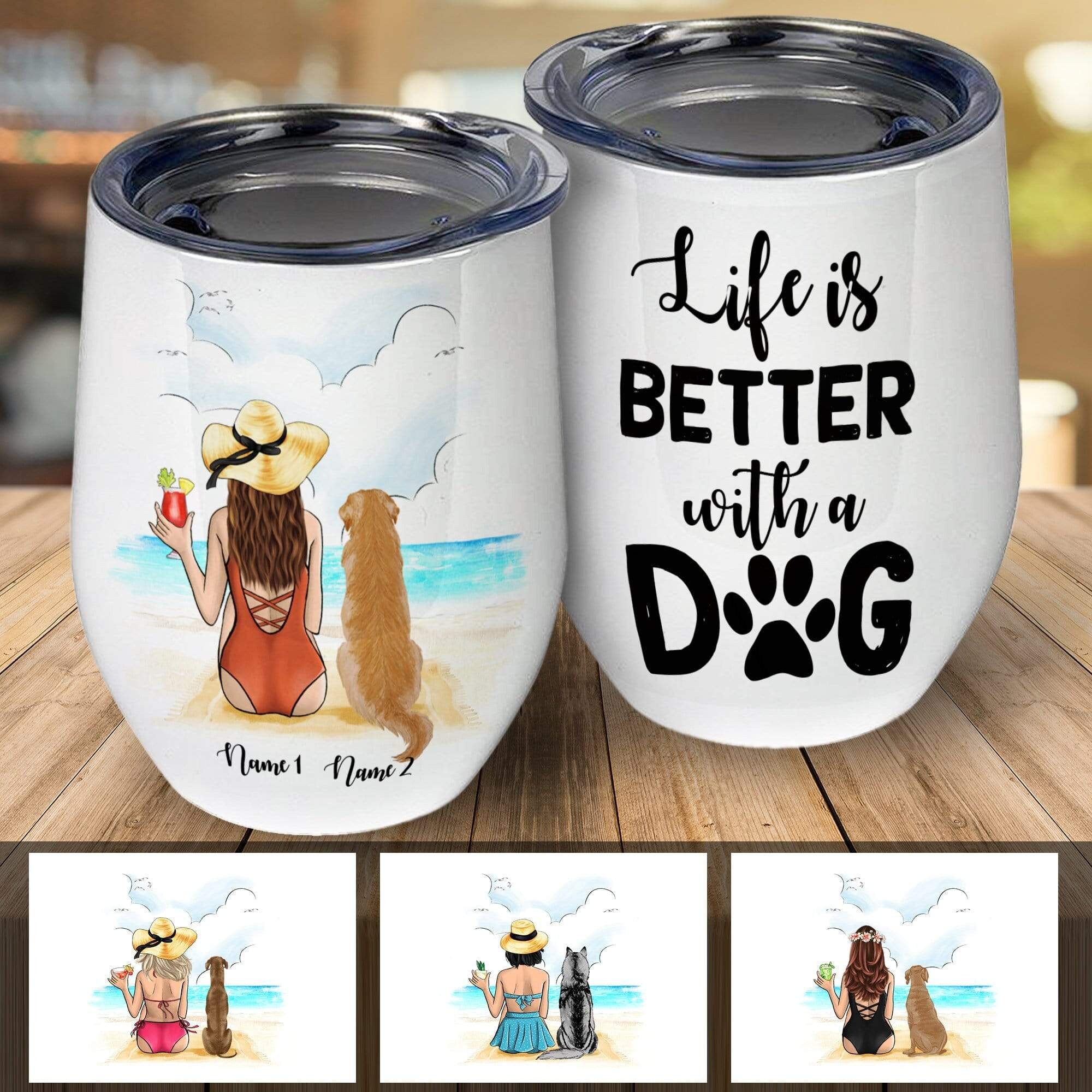 World's Best Dog Mom Cup Wine Tumbler Etsy