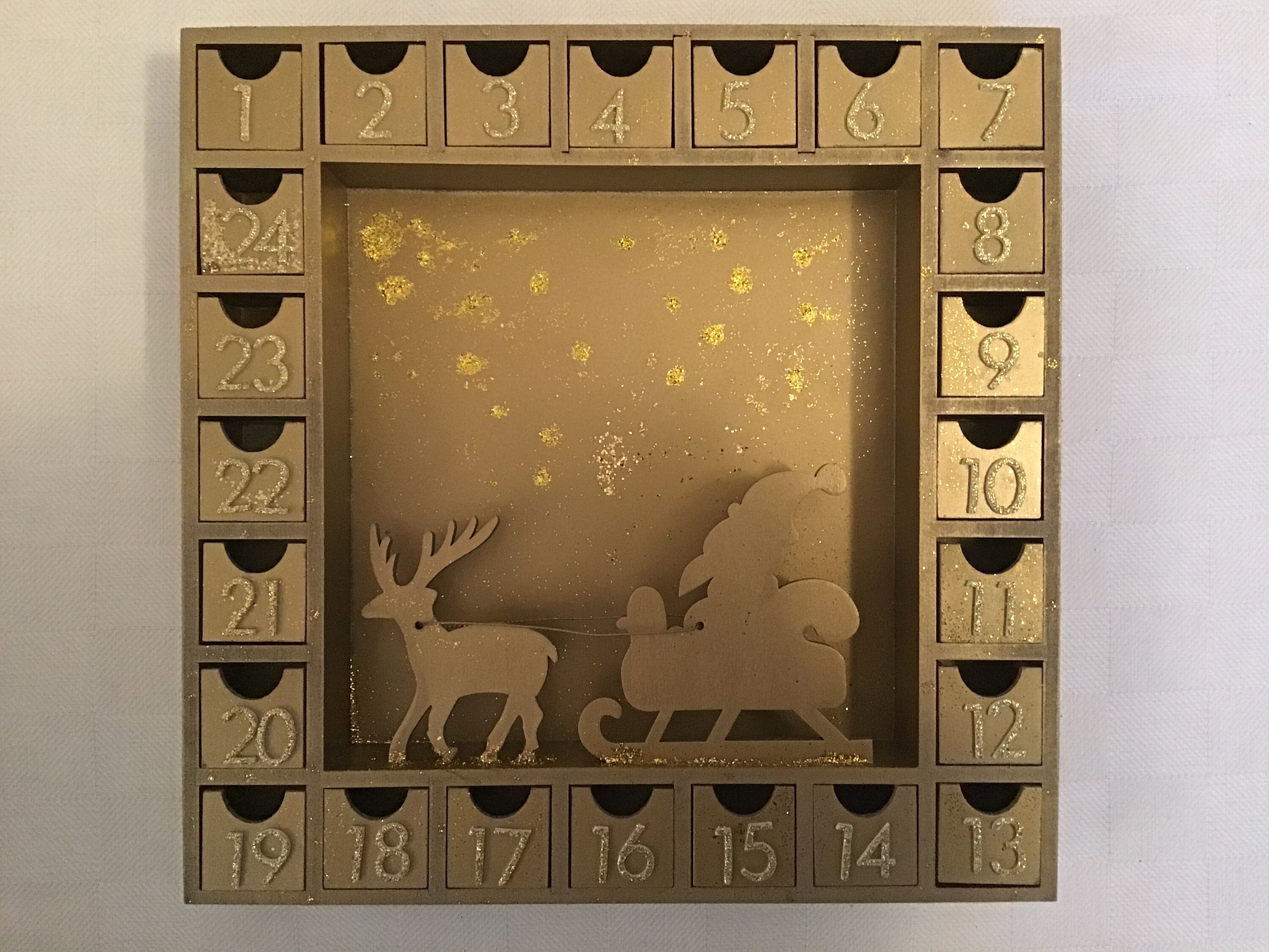 gold-wooden-advent-calendar-with-santa-and-reindeer-etsy