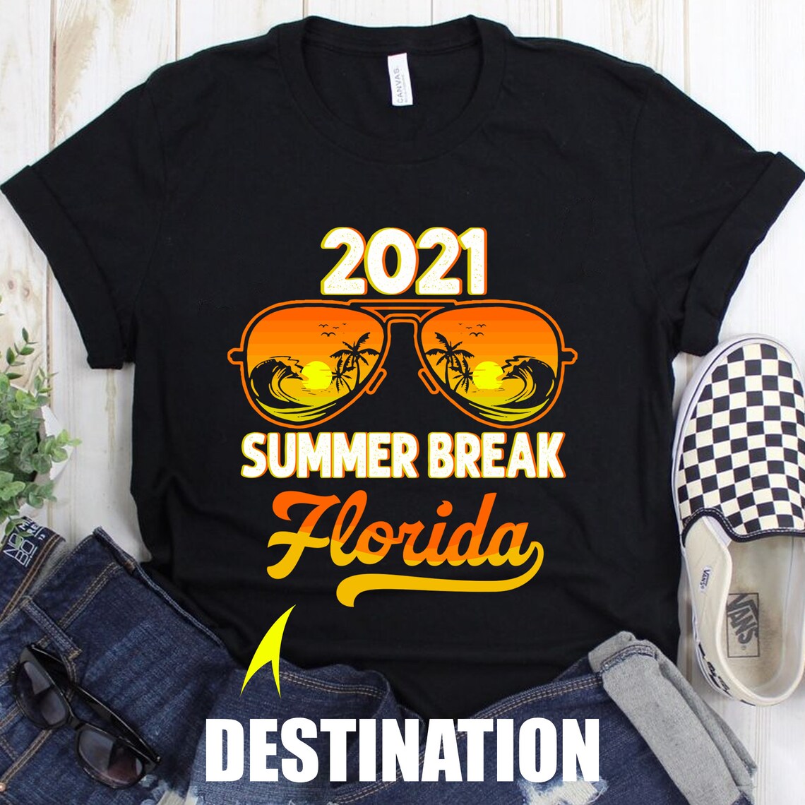 Summer Break Florida 2021 Vintage Family ShirtSunglasses Etsy