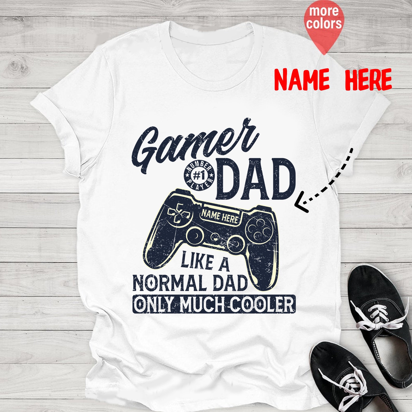 Gamer Dad like a normal dad only cooler shirt Daddy Gamer | Etsy
