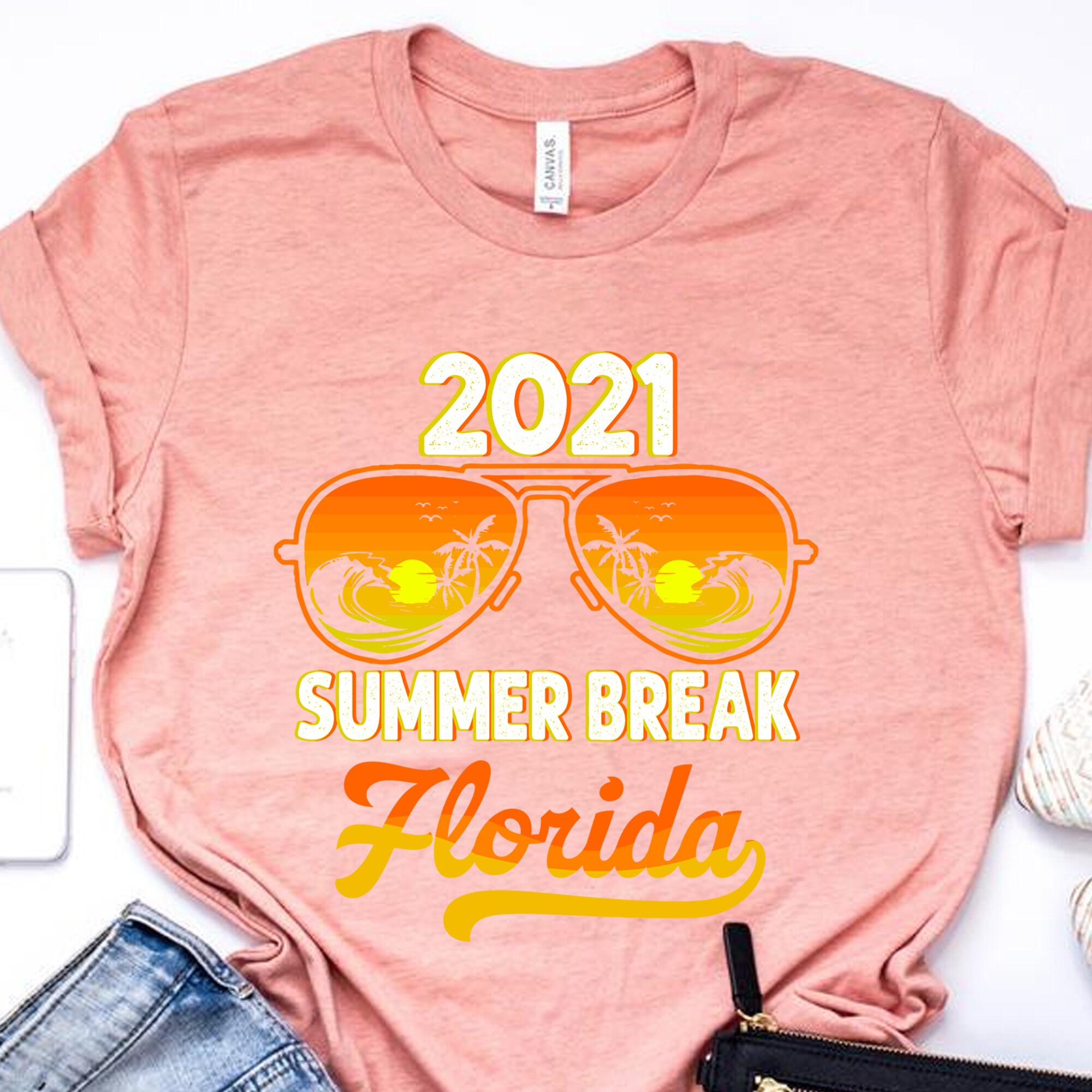 Summer Break Florida 2021 Vintage Family ShirtSunglasses Etsy
